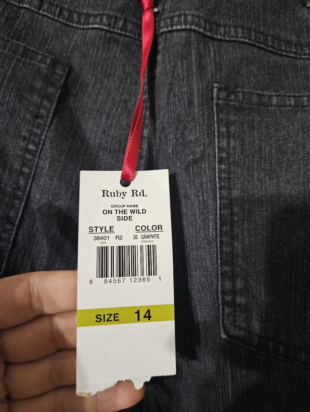 NWT! Ruby Rd. Graphite Stretch Jeans Size 14 - Picture 3 of 6